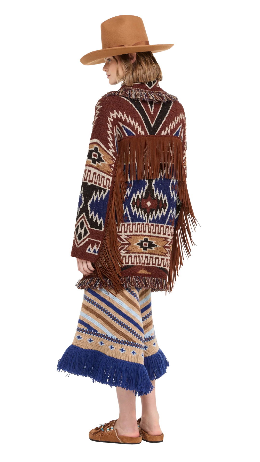 The Amazing Journey Cardigan in Night Blue/Tabacco