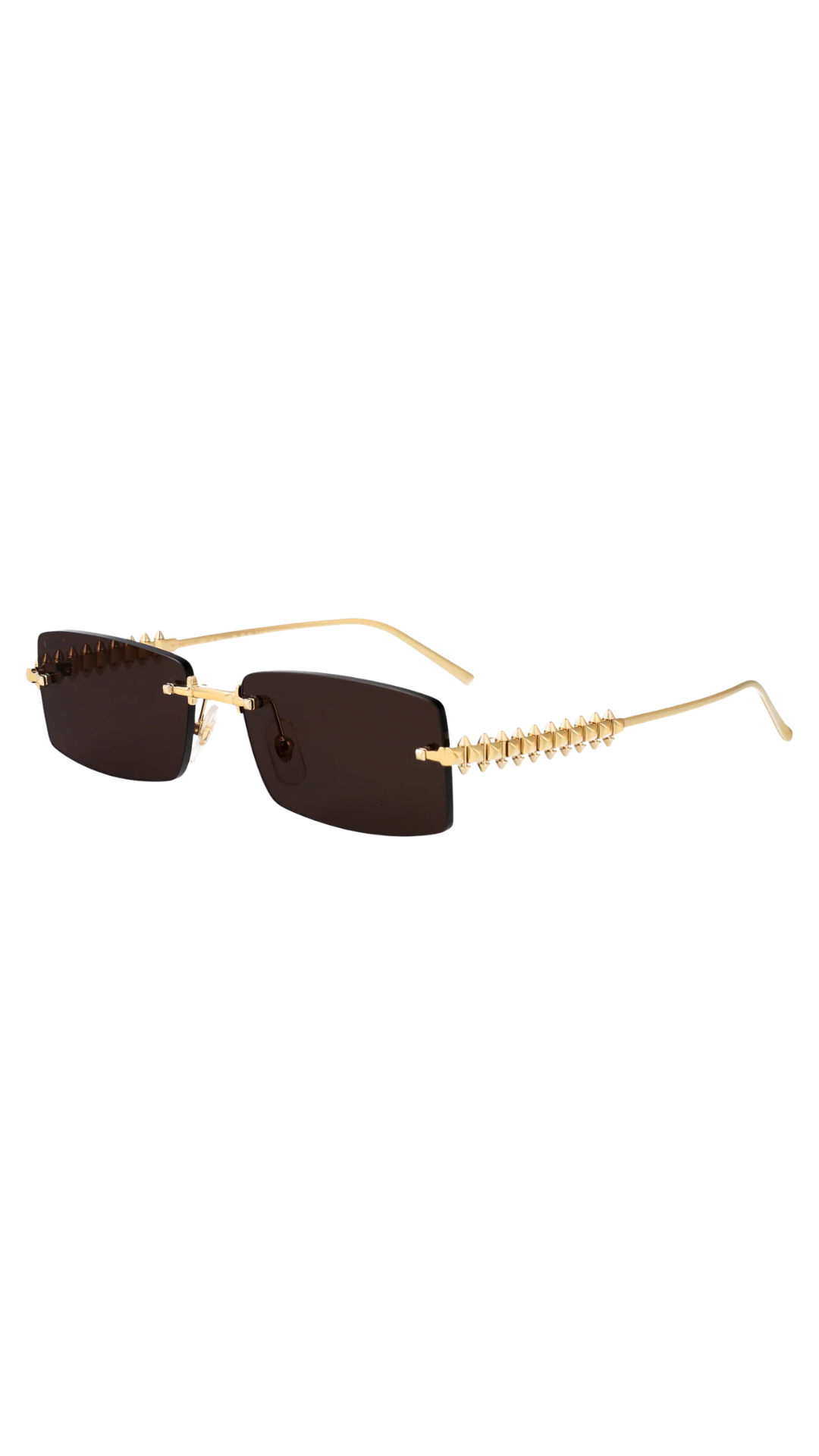 Clash de Cartier Sunglasses in Rectangular Shape and Black Lenses