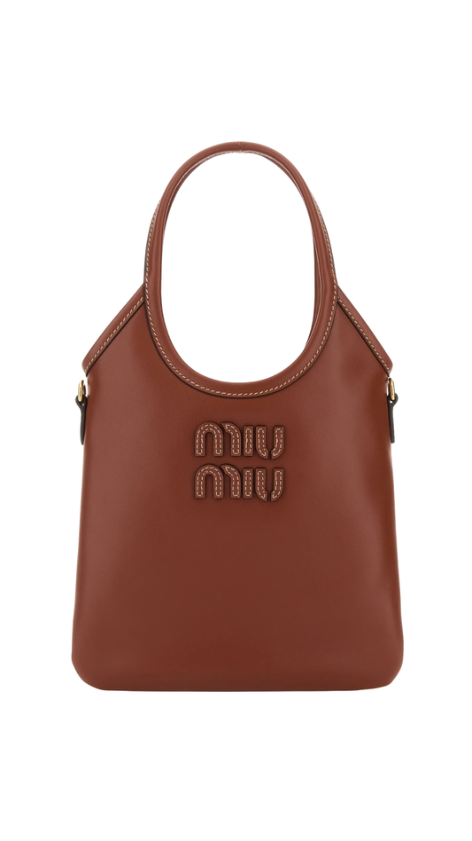 IVY Leather Handbag in Brown