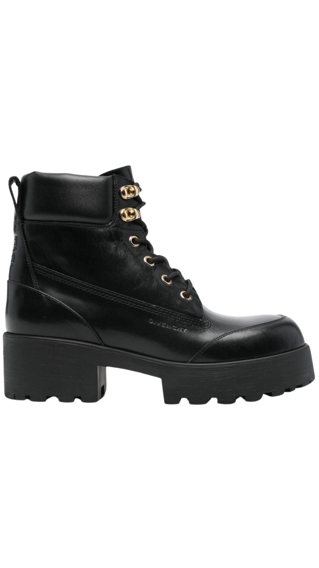 Trekker Leather Ankle Boots in Black