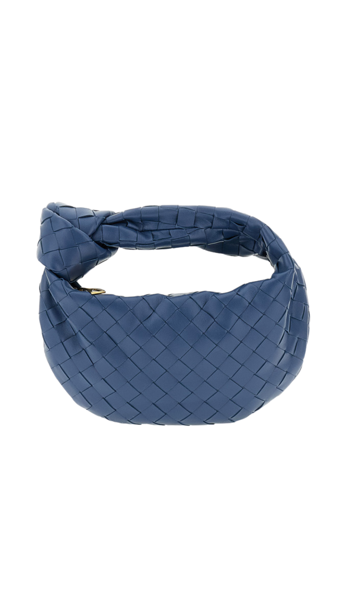 Mini Jodie Intrecciato Leather Top Handle Bag in Blue