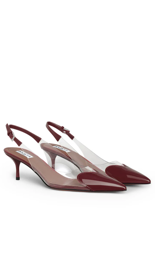 Le Coeur Slingbacks in Patent Lambskin Red