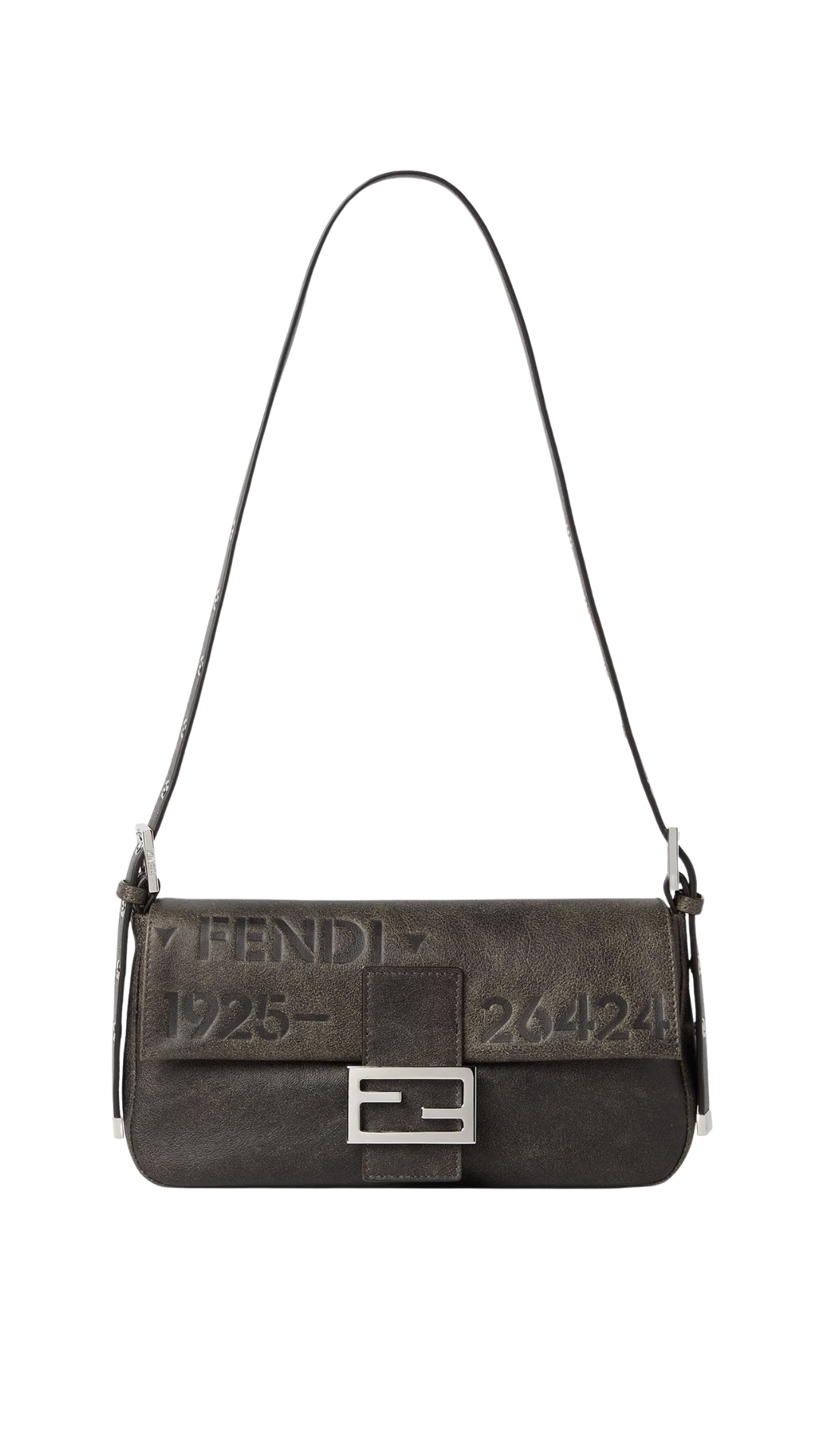 Baguette® 26424 Black Leather Stencil Print Bag