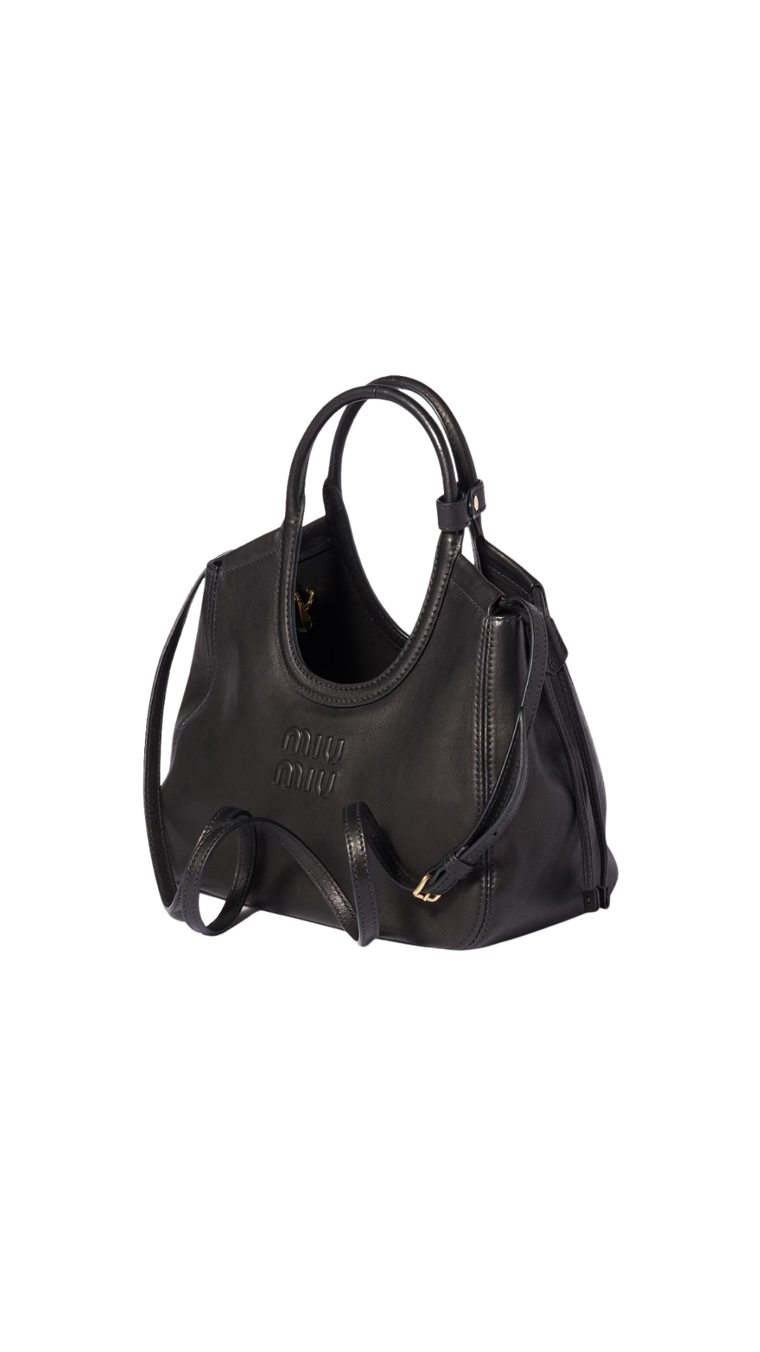 Ivy Nappa Leather Tote Bag in Black