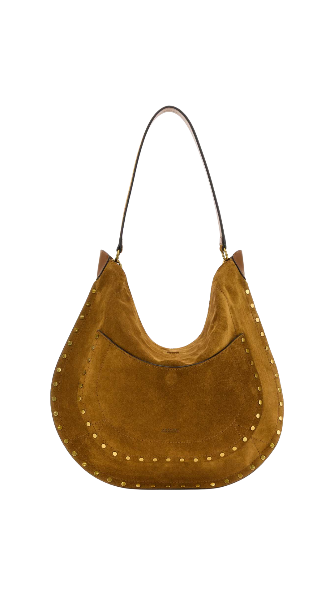 Camel Suede Hobo Pocket Shopping Bag