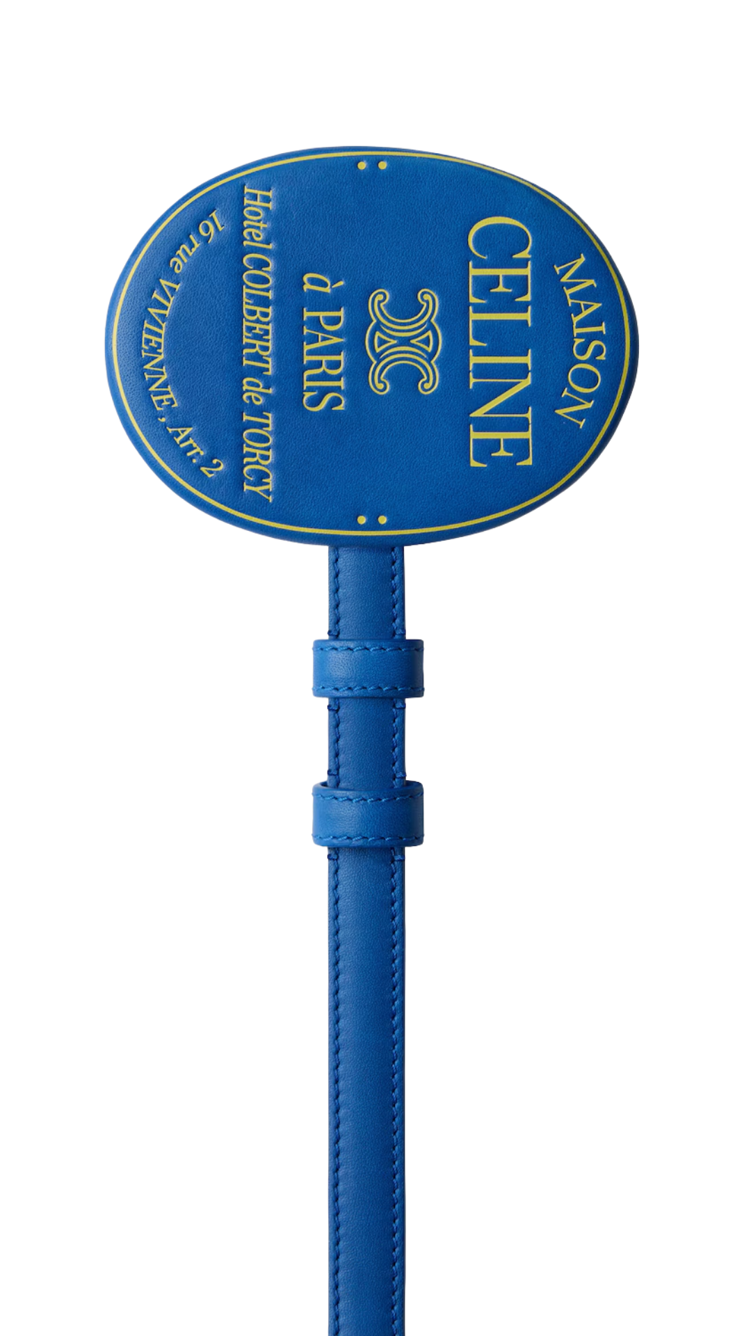 Maison Celine Belt 13mm in Oxide Blue / Yellow Smooth Calfskin