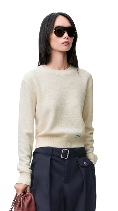 Sweater in Ecru Wool