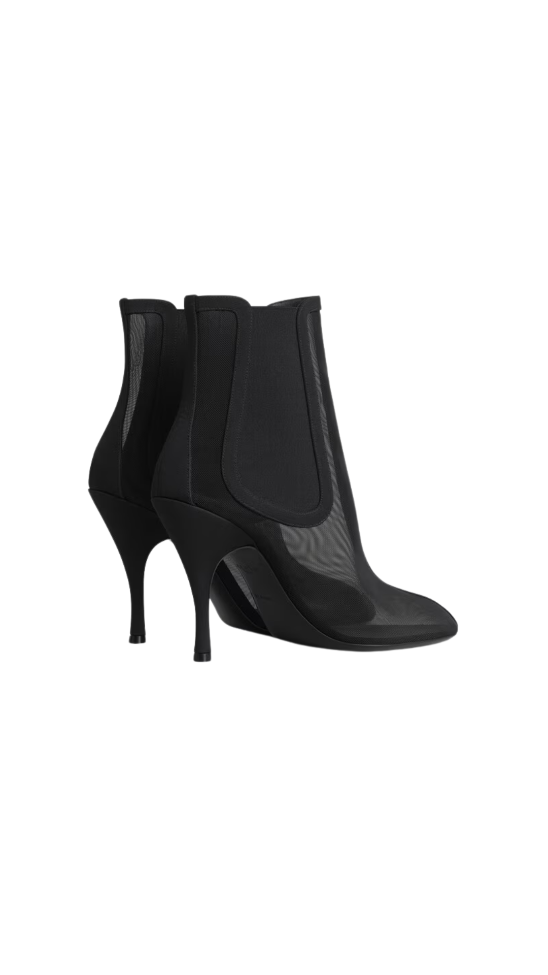Heeled Chelsea Boots Black in Mesh