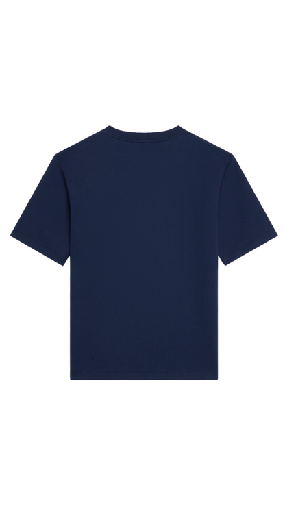 Loose T-Shirt in Navy Ink / White Cotton Jersey