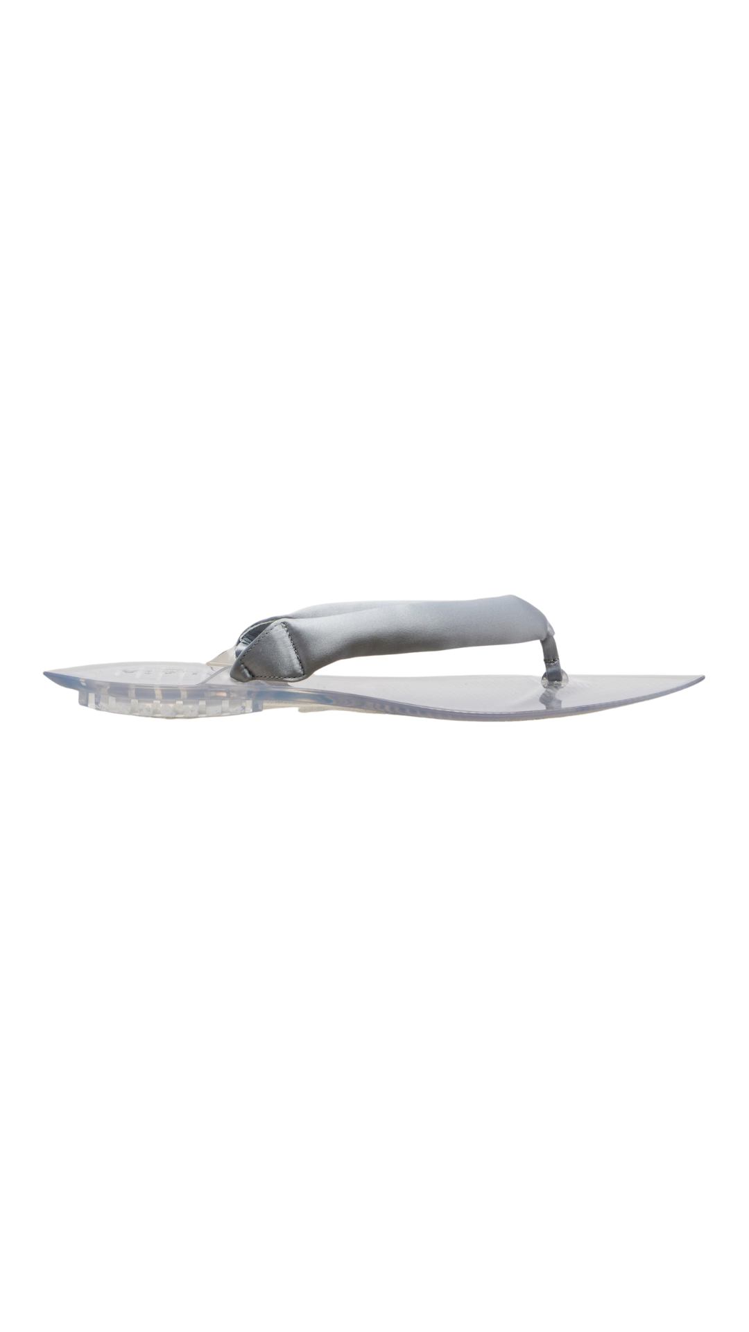 Invisible Thong in Silver Satin