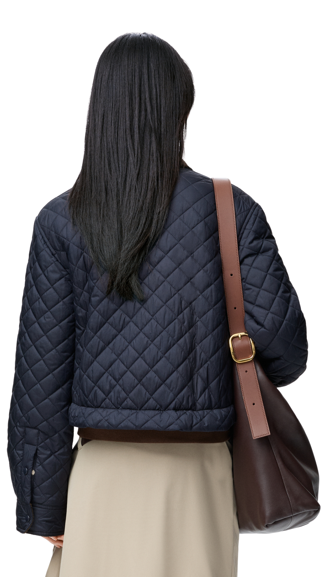 Short Jacket in Dark Navy Technical Fabric