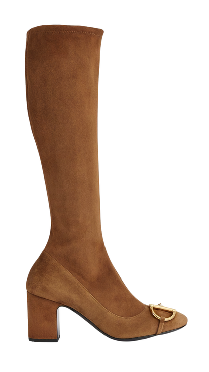 Women's Boot with Half Horsebit in Brown Suede