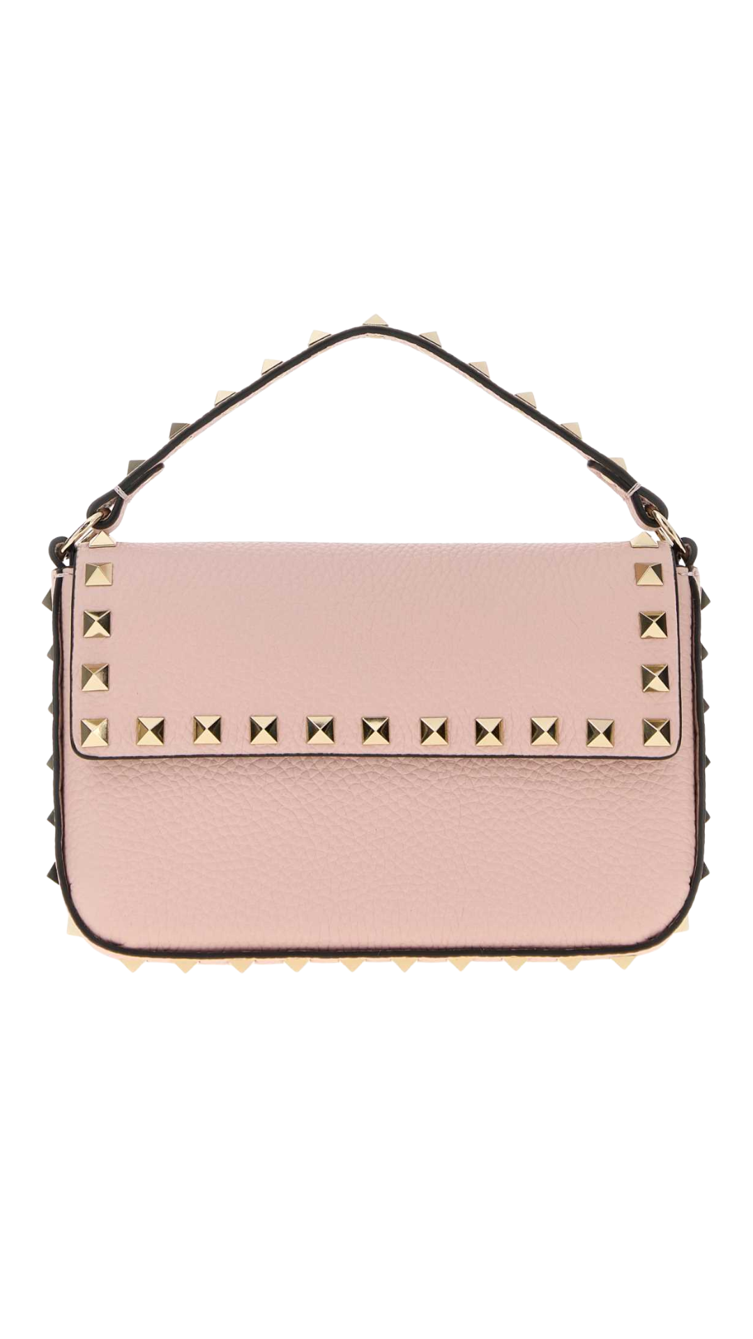 Rose QuartzLeather Rockstud Handbag