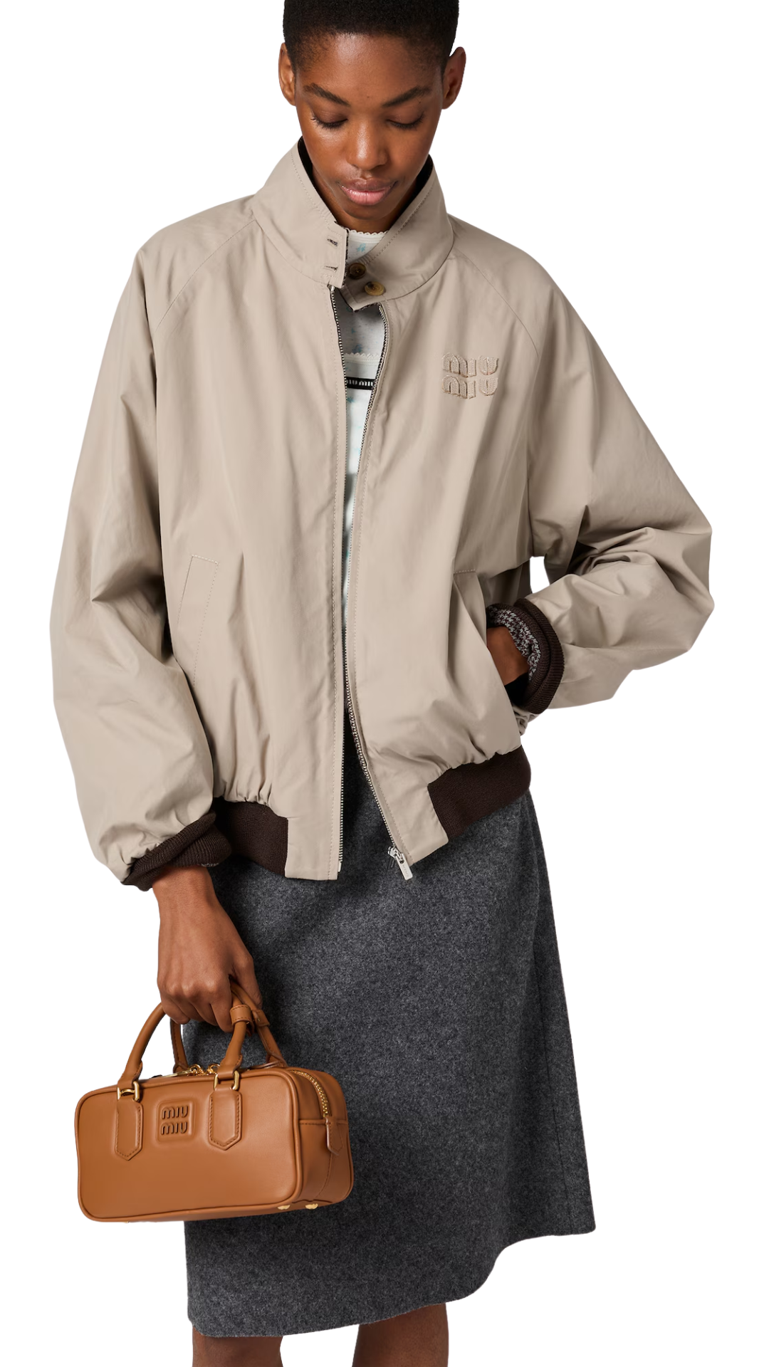 Arcadie Leather Bag in Cognac