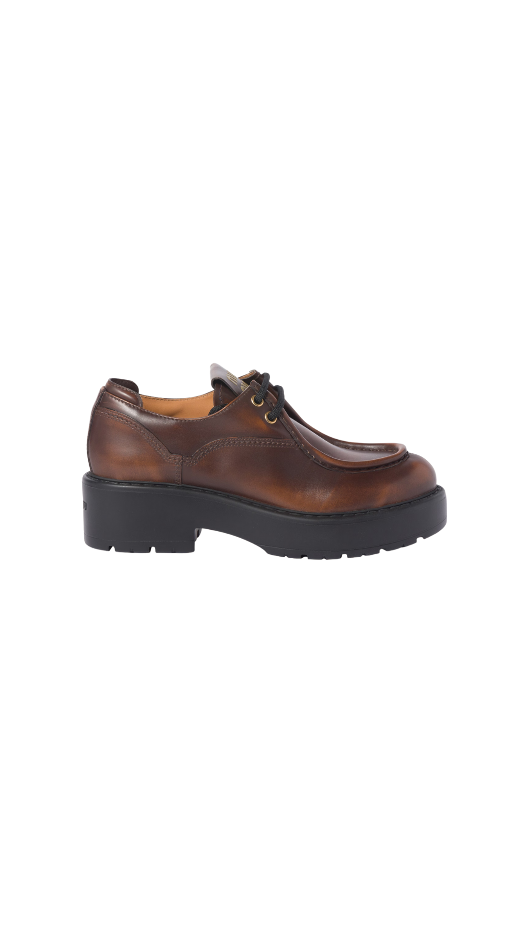 Laced Fumé in Sienna Leather Shoes