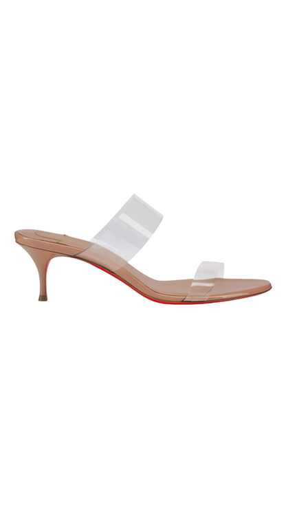 Just Nothing 55 mm Mules - TPU and Patent Calf Leather - Blush