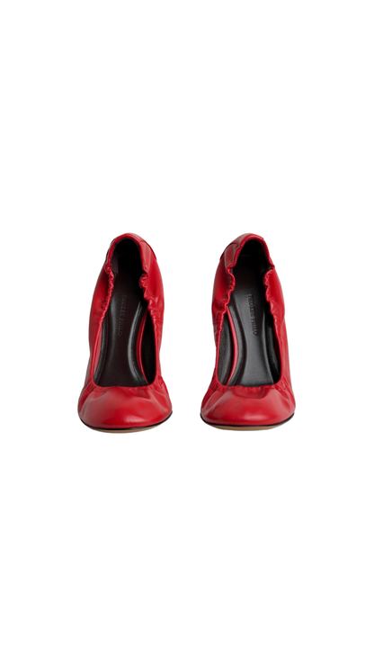 Pucker Pump 100 in Red Leather