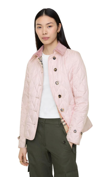 Quilted Fernleigh Jacket in Mallow Pink