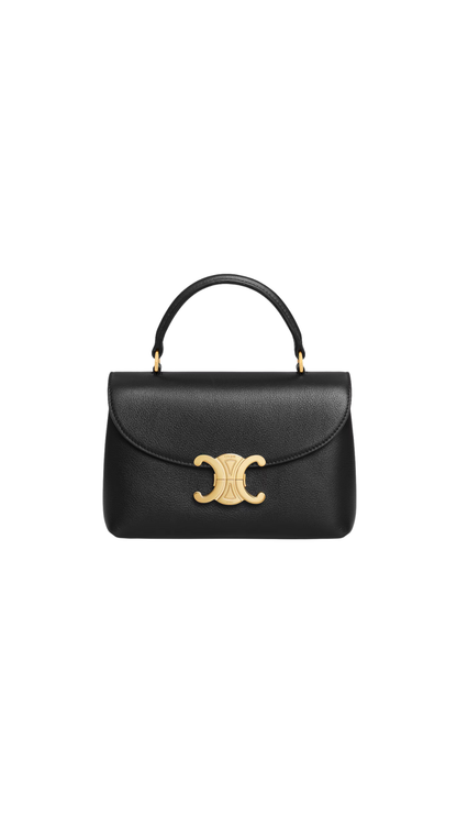 Teen Nino Bag in Black Supple Grained Calfskin