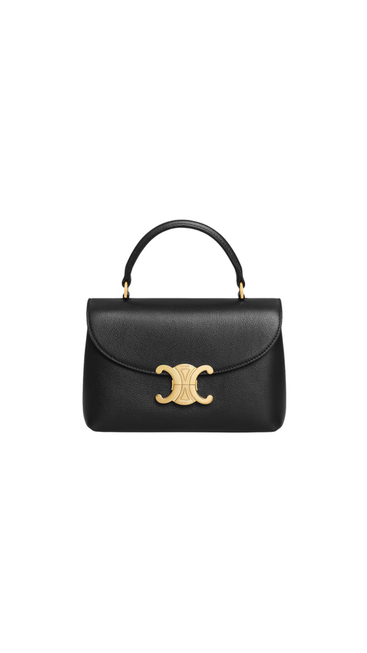 Teen Nino Bag in Black Supple Grained Calfskin