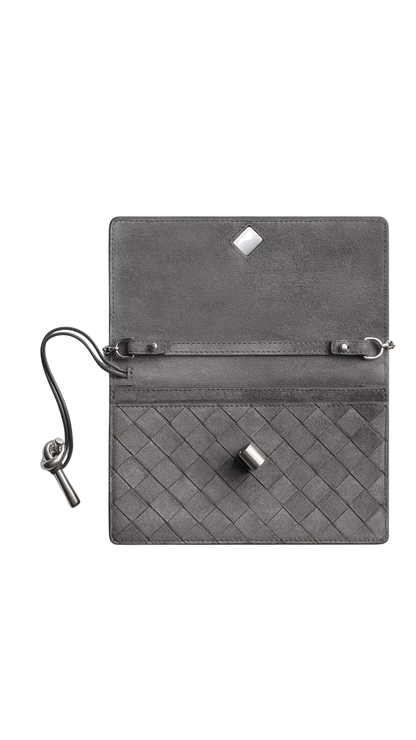 Andiamo Pouch on Strap in Obsidian Gray