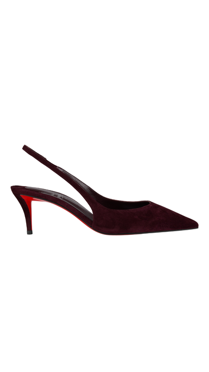 Miss Z Sling Back 60 mm Slingback Pumps - Veau Velours - Dulse