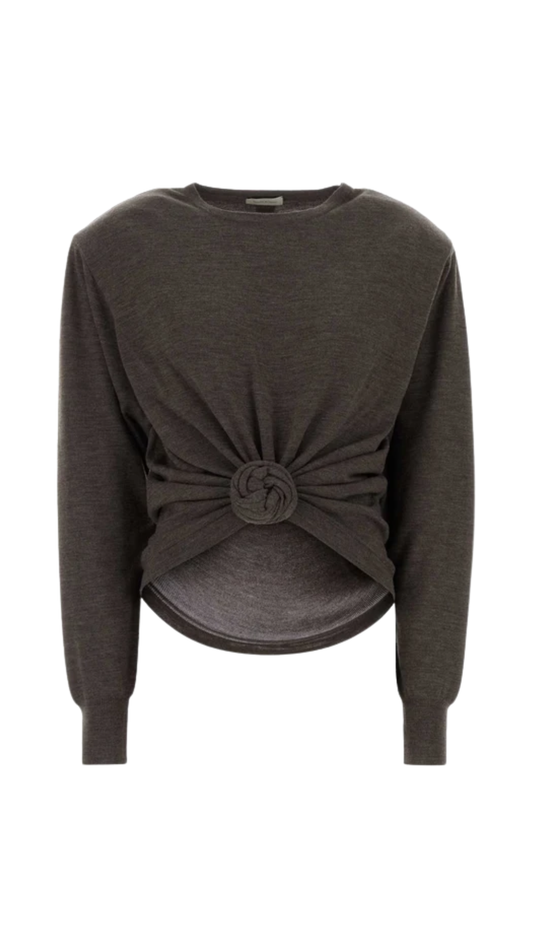 Knotted Sweater in Grey