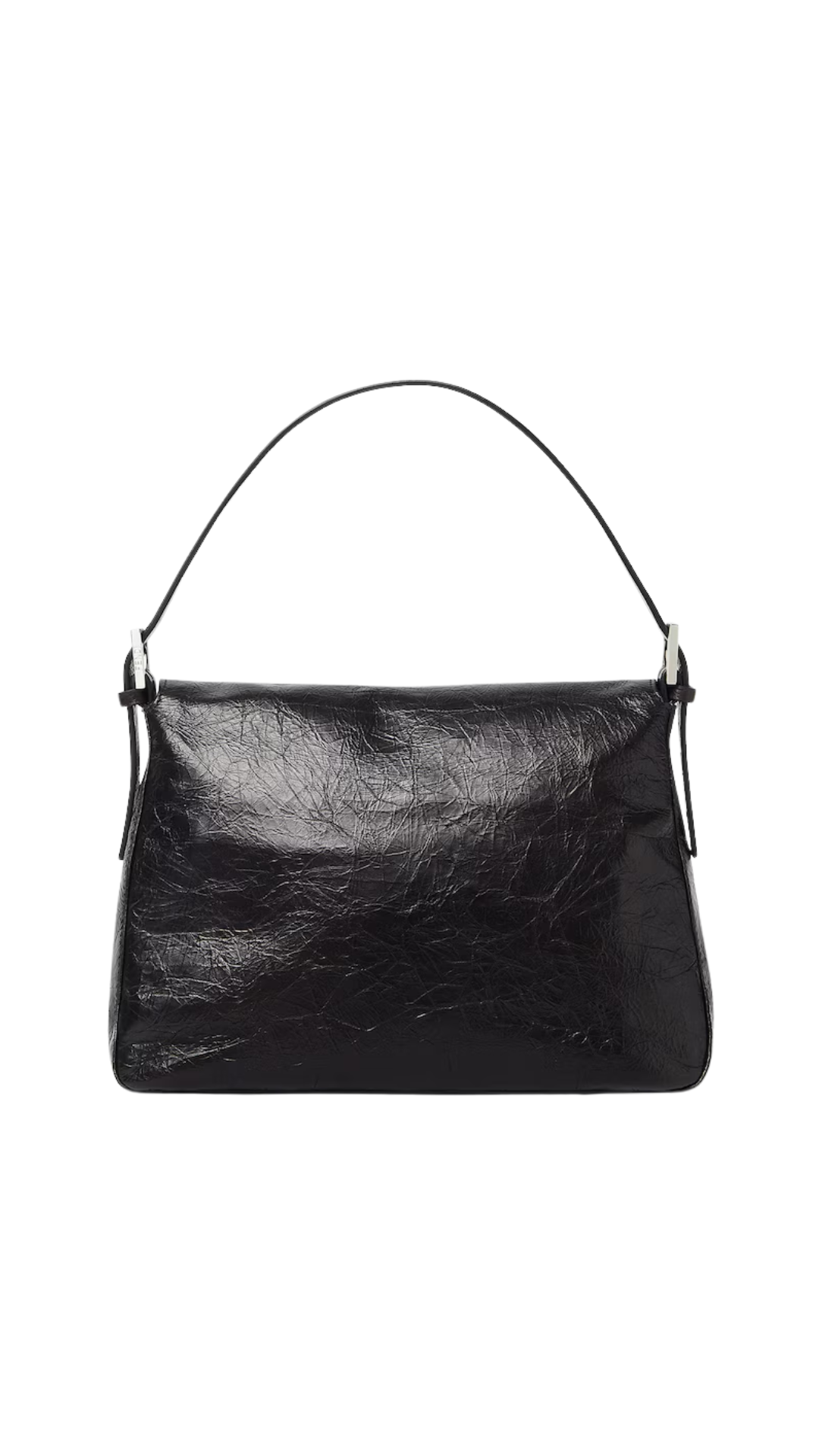 Flap 26325 in Crackled Black Leather Bag