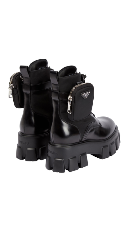 Monolith Leather Ankle Boots in Black