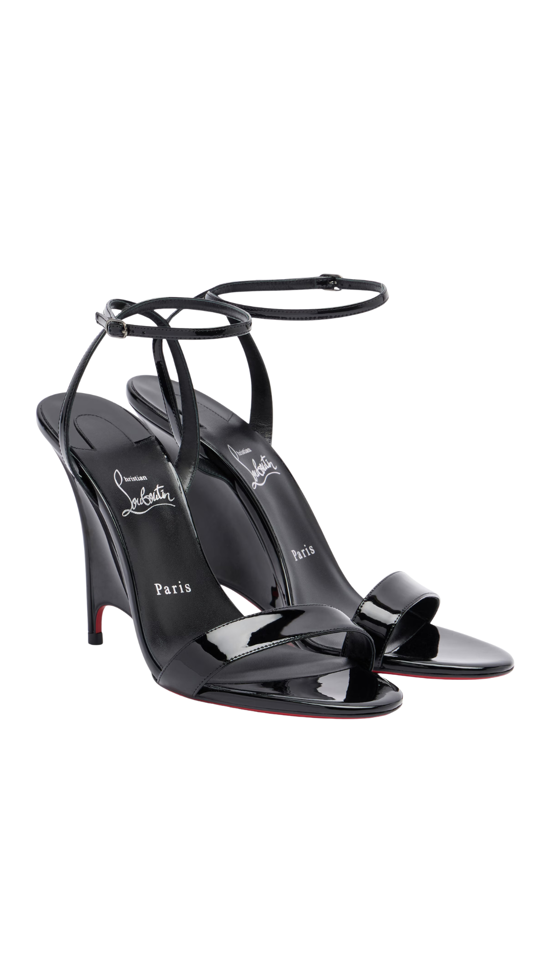 Zeezeenella 100 mm Strappy Sandals - Patent Calf Leather - White- Women
