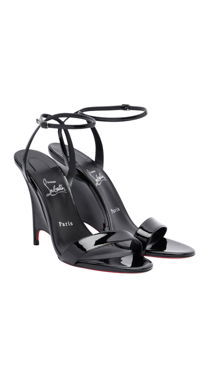 Zeezeenella 100 mm Strappy Sandals - Patent Calf Leather - White- Women