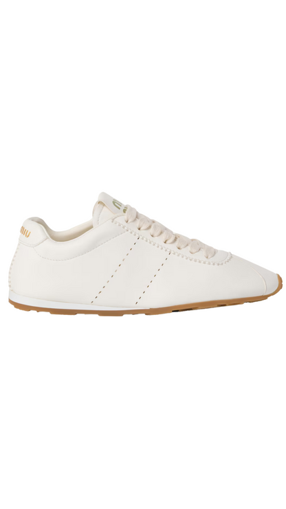 Plume Nappa Leather Sneakers in Ivory