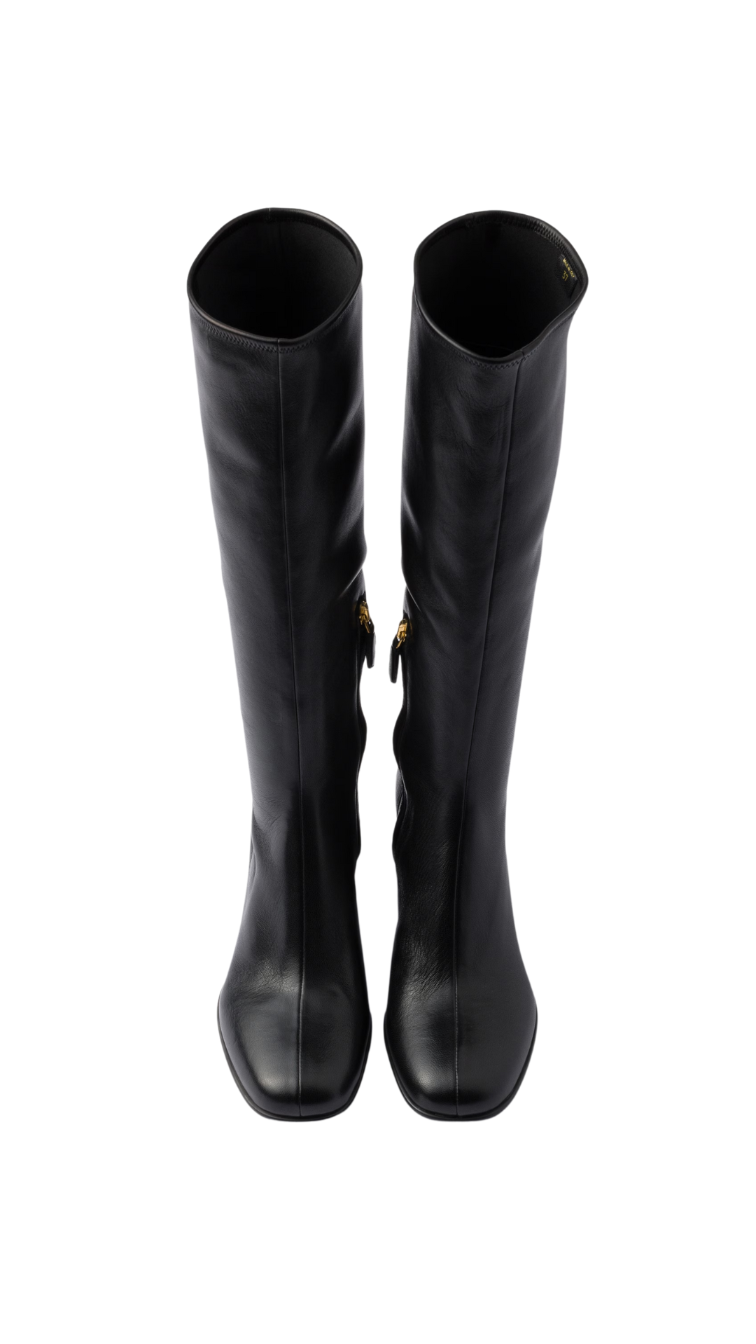 Botas altas de napa elástica en color negro