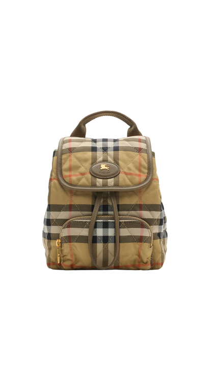 Mini Horseshoe Backpack in Sand Beige