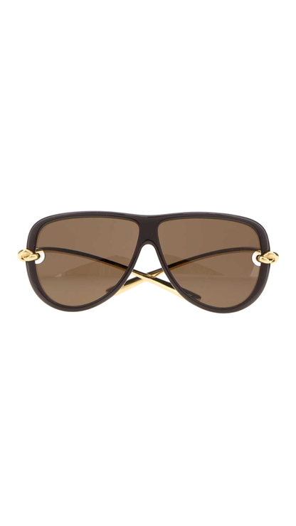 Knot Aviator Sunglasses in Brown