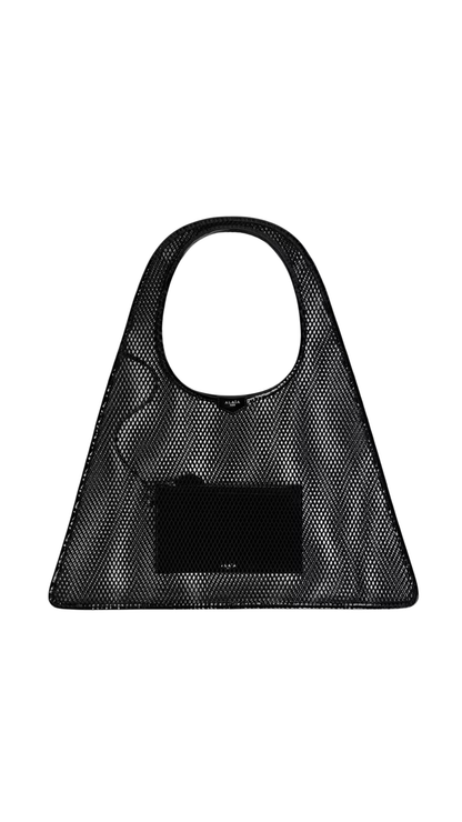 One Piece Hobo Bag in Black Fishnet