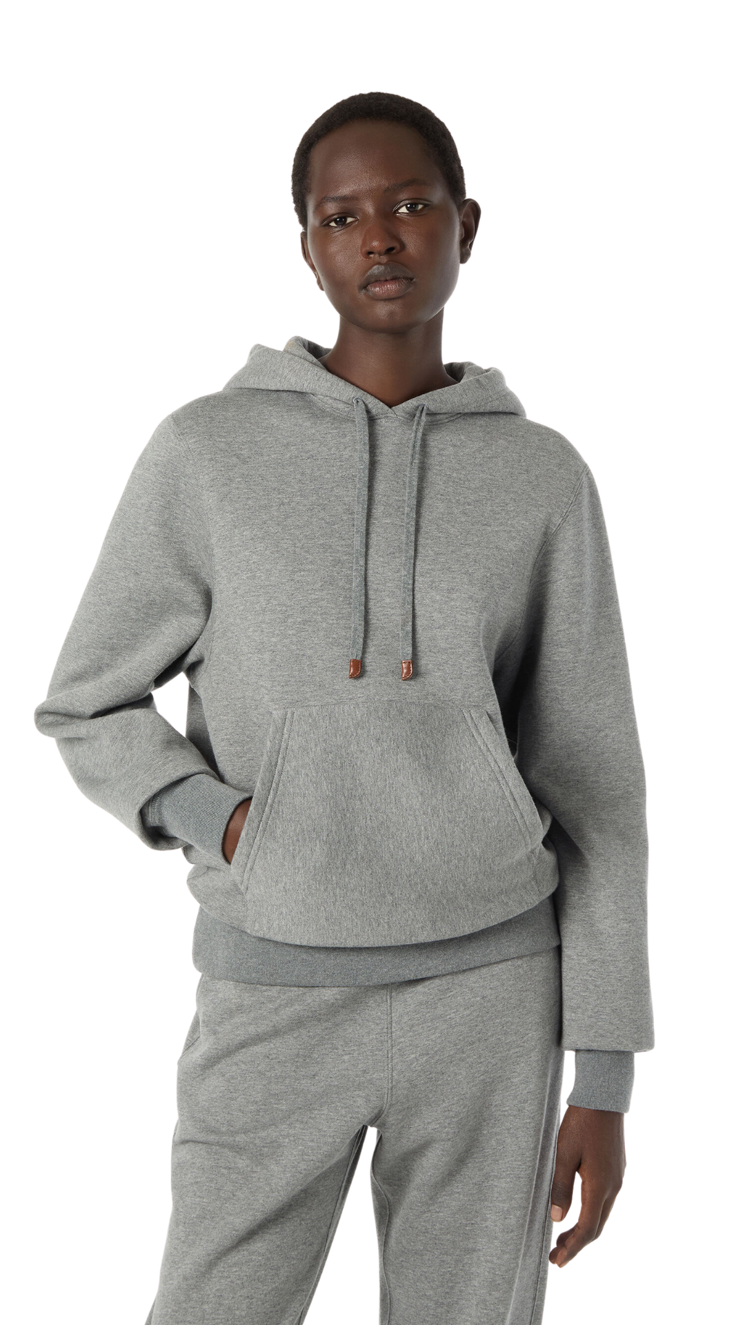 Banyan Hoodie in Flannel Melange Cotton, Cashmere
