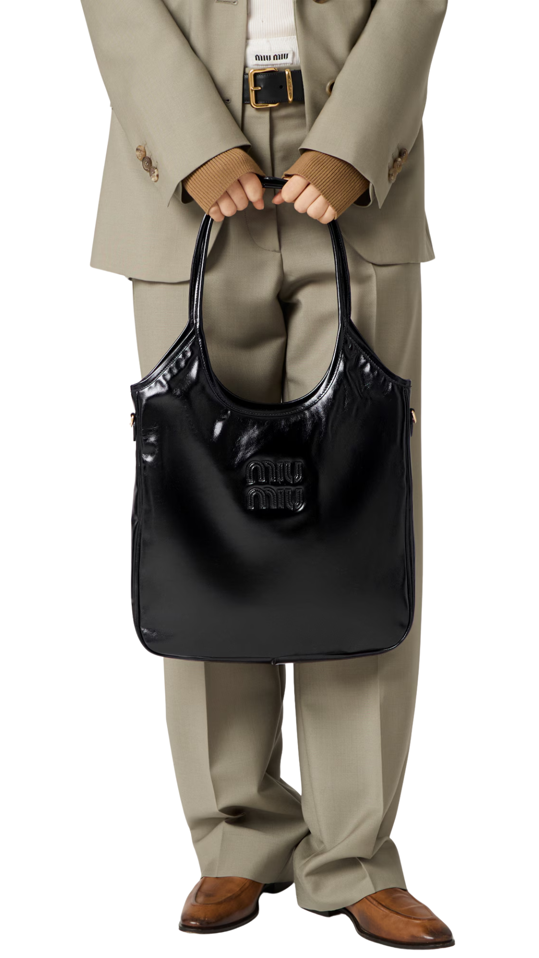 Ivy Leather Bag in Black