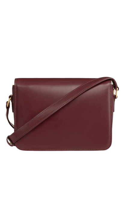 Teen Triomphe Bag in Shiny Calfskin with Enamel Closure