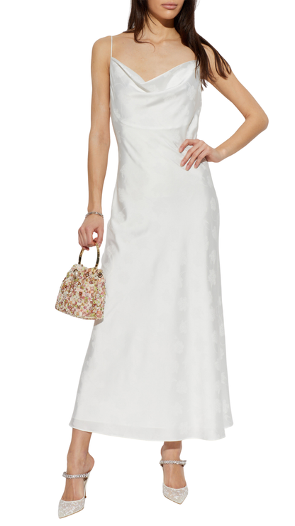 Bing 100 in White Heeled Mules