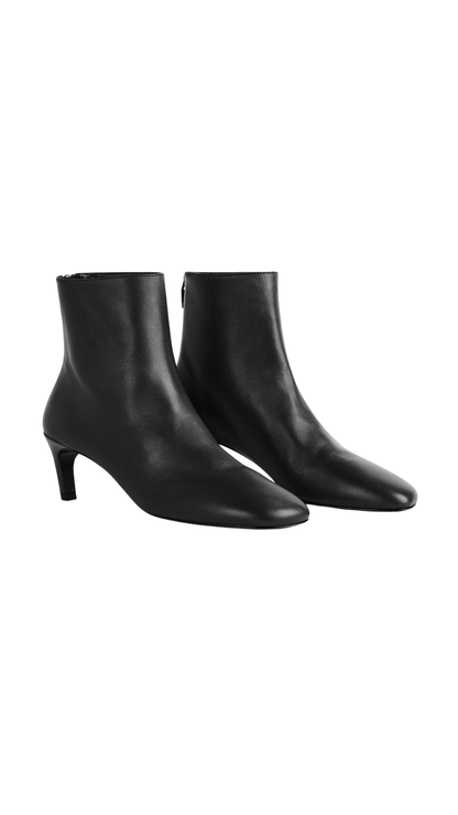 Nappa Mid-Heel Boots Black