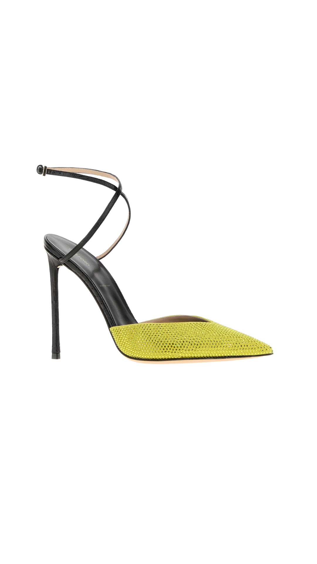 Embellished Leather Pumps Slingback Realized in Crocodile-Motif
