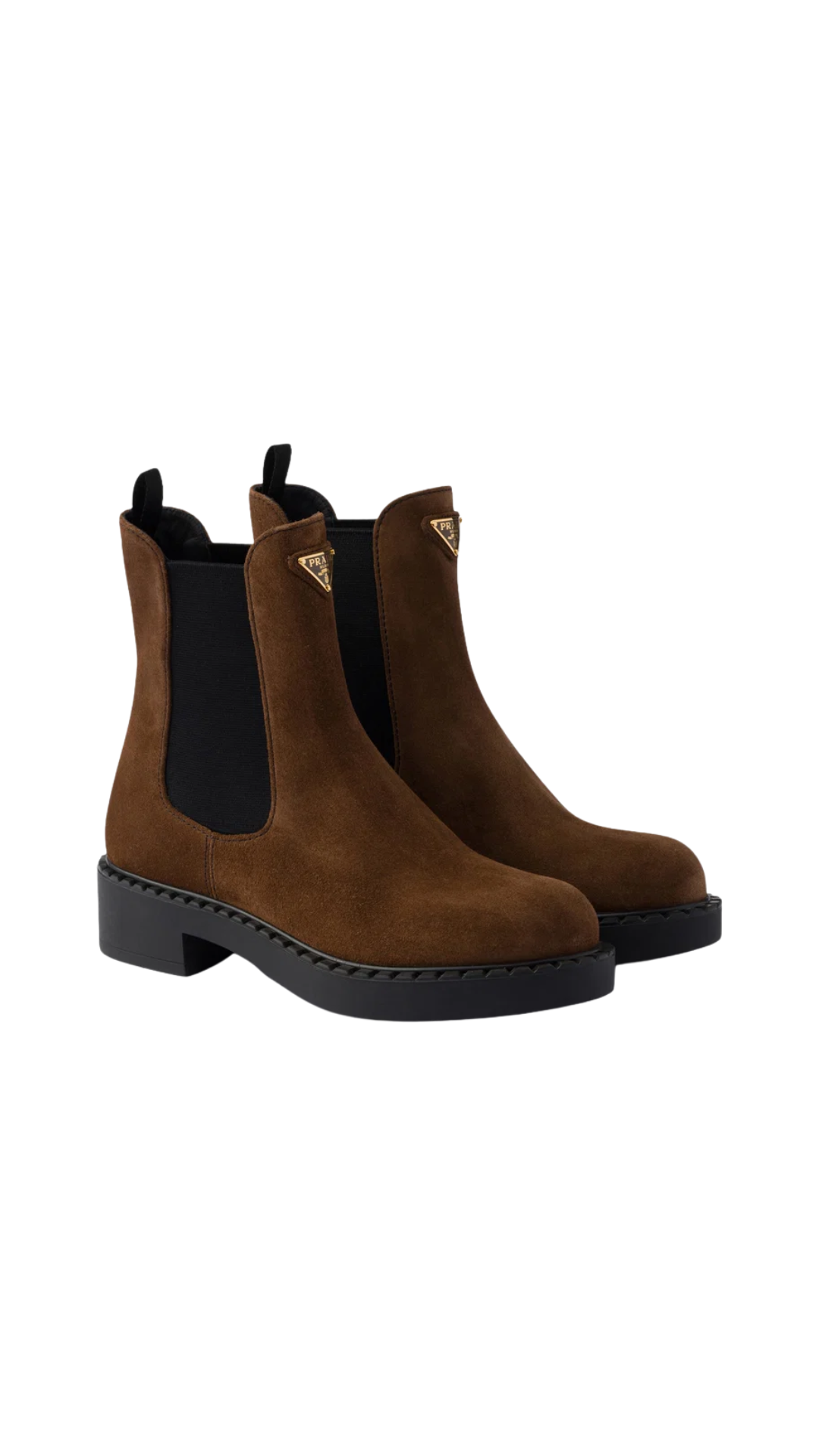 Chocolate Suede Ankle Boots in Dark Brown