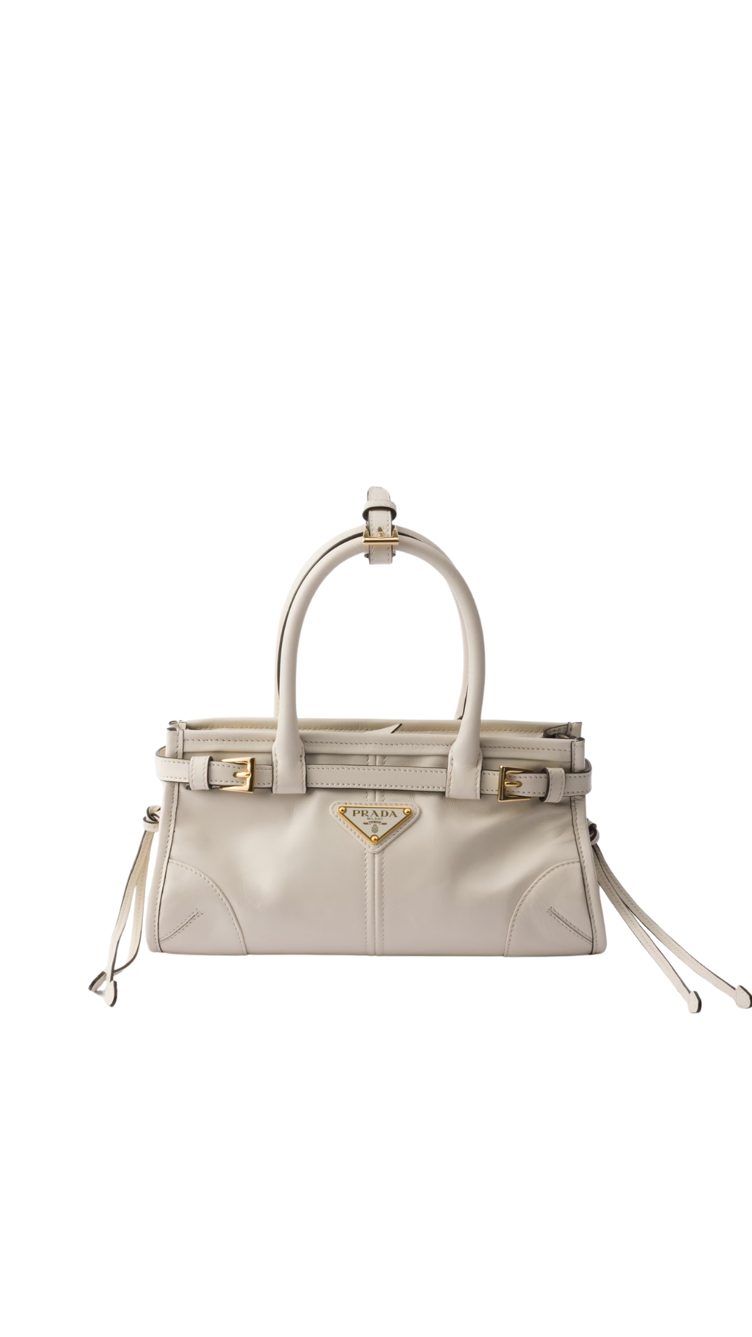 Prada Bonnie Leather Mini Handbag in White