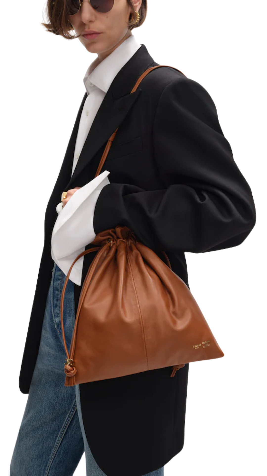 Cmall Crystal Pouch in Lambskin