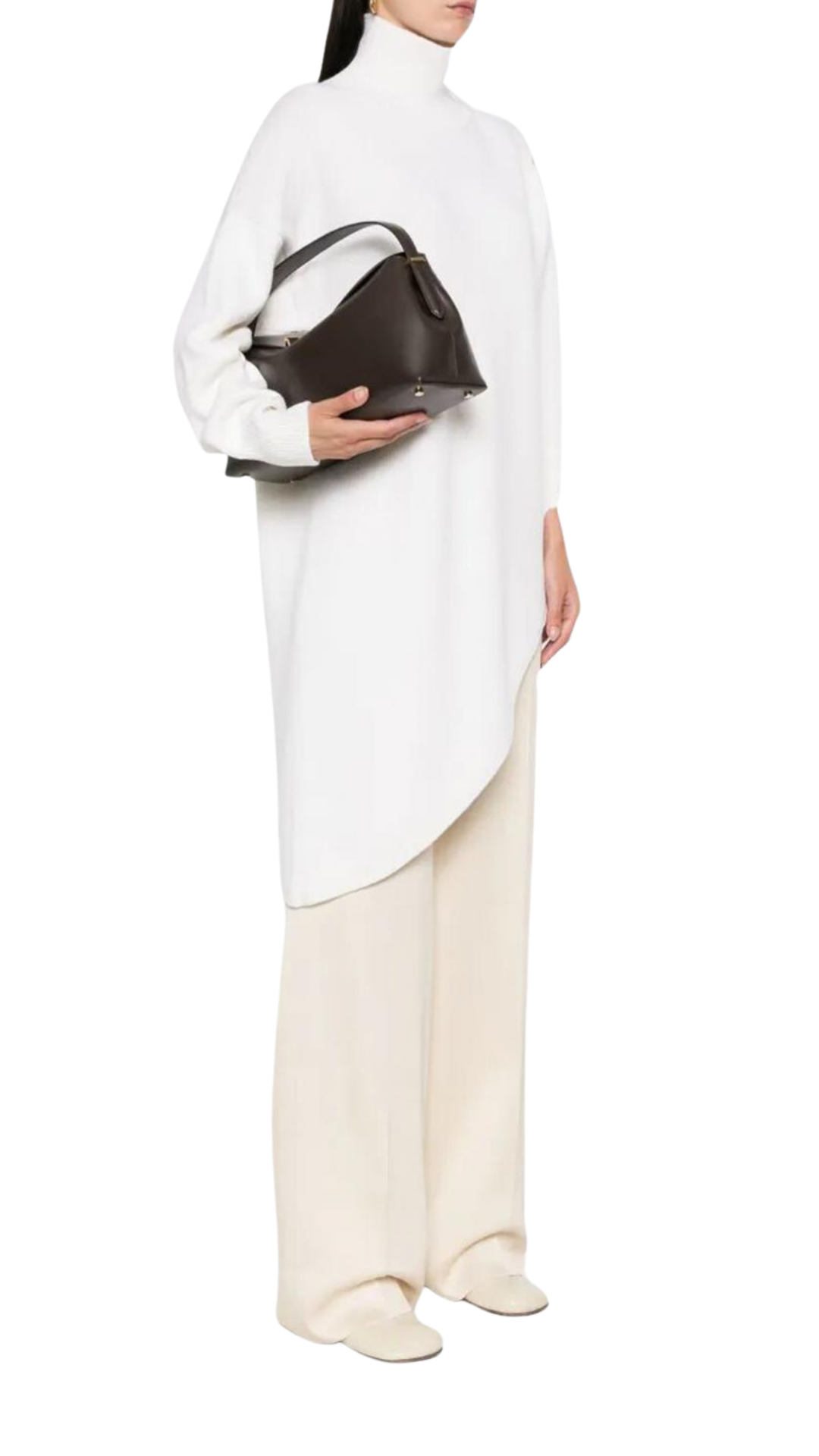 T-Lock Handbag in Brown Smooth