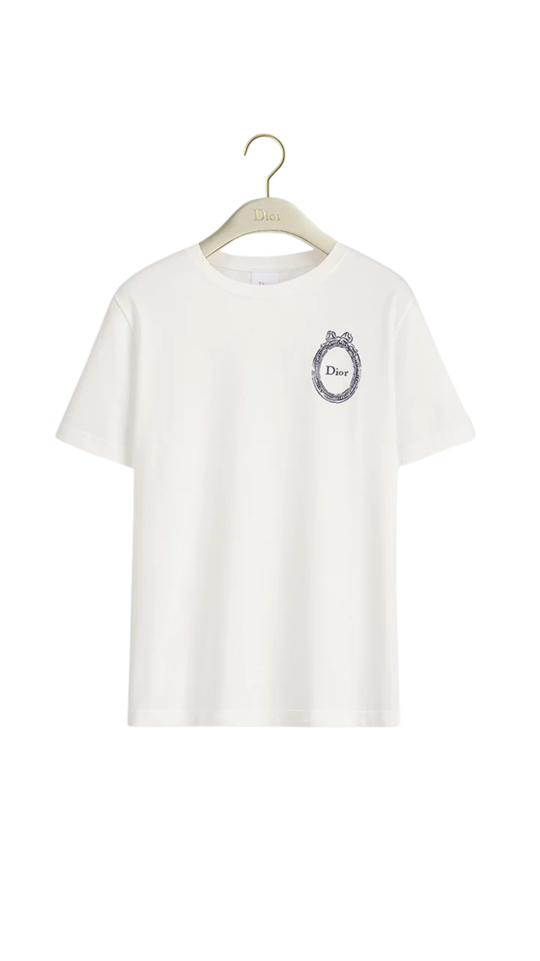 Dioriviera Dior Médaillon T-Shirt in White Cotton Jersey