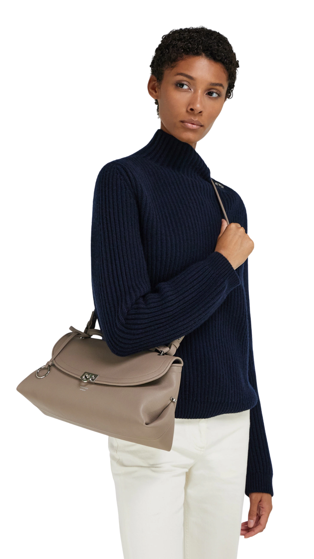 Sofia 2026 Shoulder Bag (M) in Warm Taupe