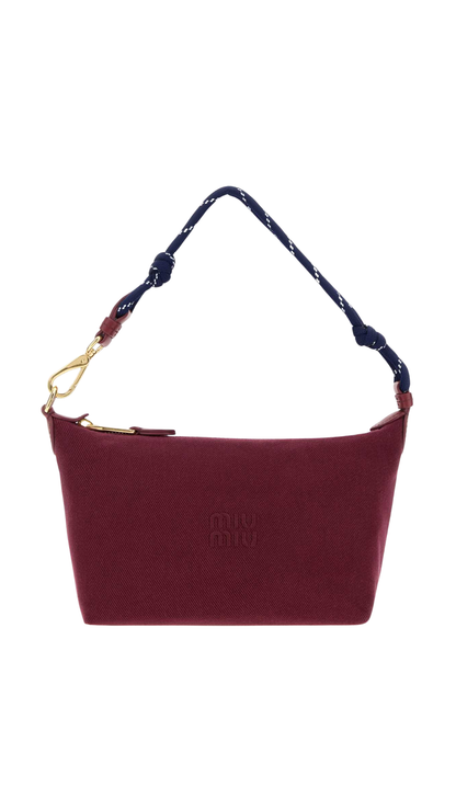 Gabardine Pouch in Amaranth/Indigo