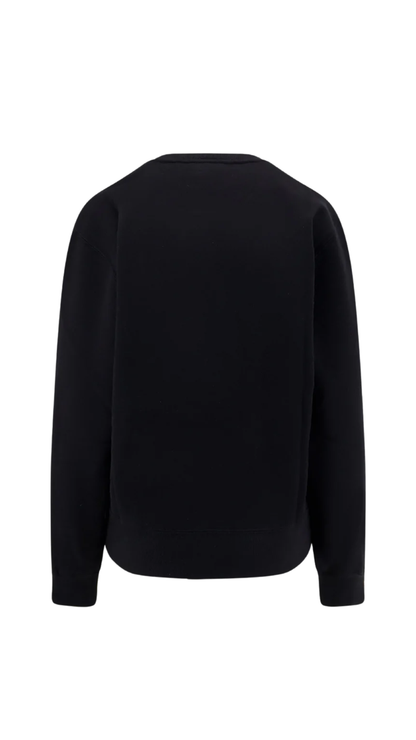 Cassandre Embroidery in Black Cotton Sweatshirt